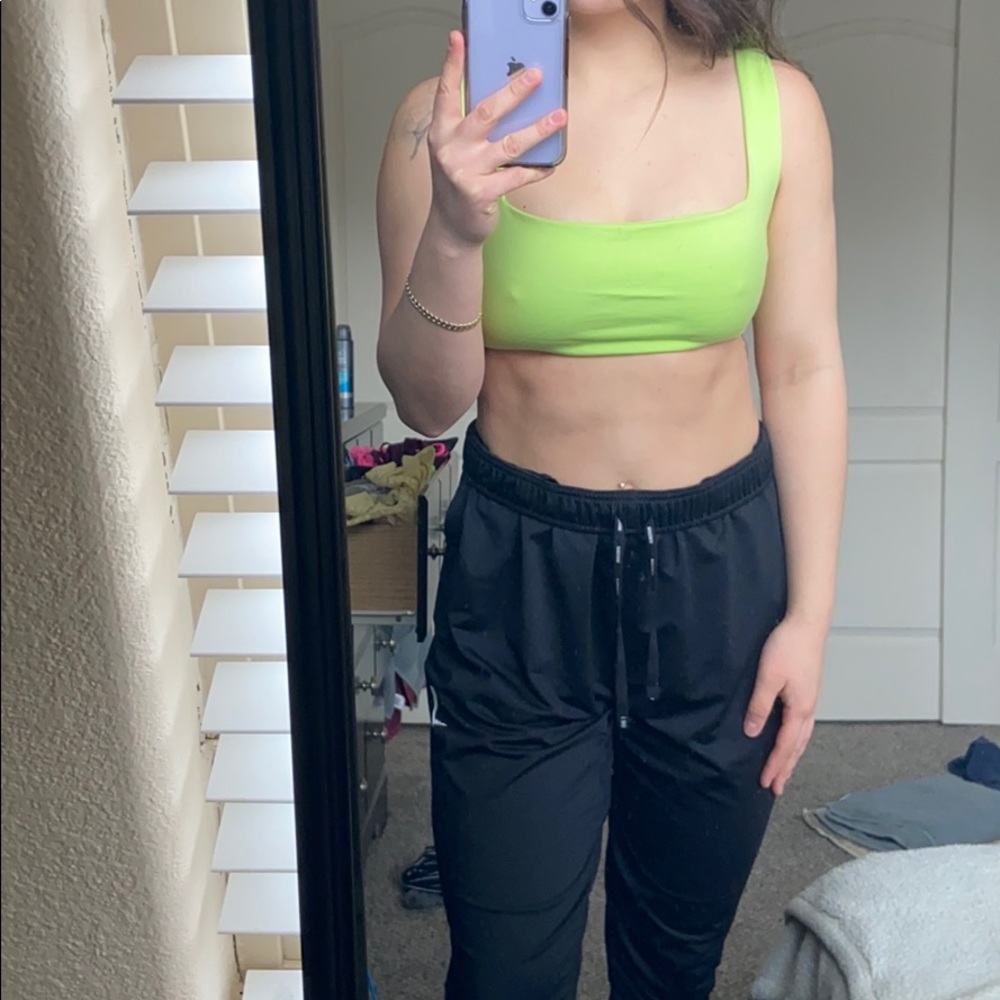 Neon green bralette